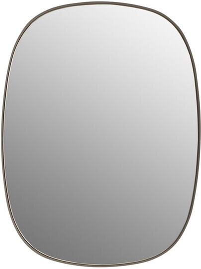 Muuto - Framed Mirror, klein, taupe / Klarglas