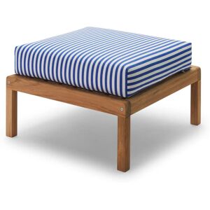 Fritz Hansen - Skagerak Virkelyst Pouf, Teak / seeblau gestreift (Limited Edition)