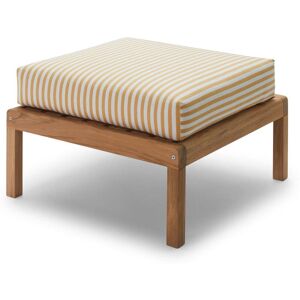 Fritz Hansen - Skagerak Virkelyst Pouf, Teak / goldgelb gestreift (Limited Edition)