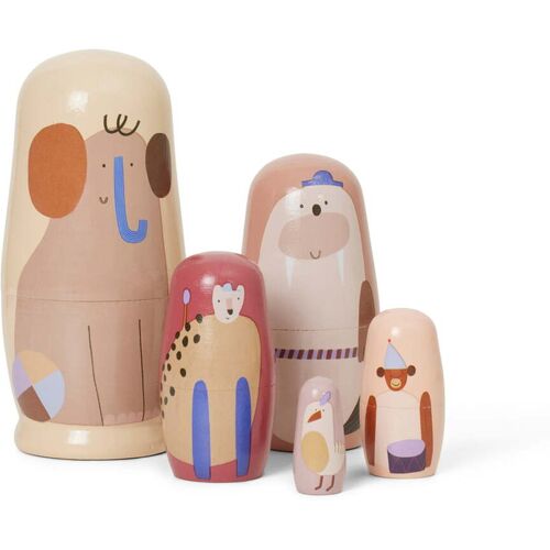 ferm LIVING - Critter Matroschka Puppen, multi