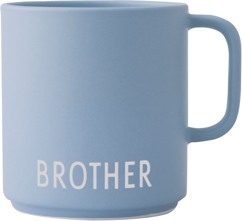 Design Letters - AJ Mini Favourite Porzellan Becher mit Henkel, Brother / hellblau