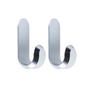 Normann Copenhagen - Curve Wandhaken Mini, silber (2er-Set)