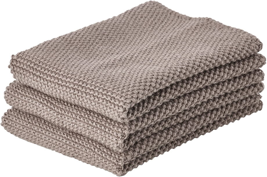 Zone Denmark - Reinigungstuch, 27 x 27 cm, taupe braun (3er-Set)