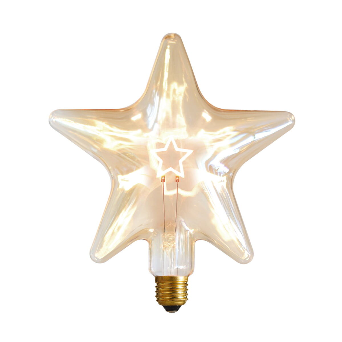 NUD Collection - LED Star, E 27 / 0,75 W, gold Amber, dimmbar