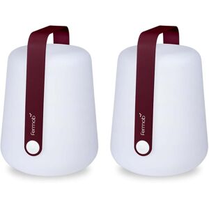 Fermob - Balad Akku LED-Leuchte, H 38 cm, schwarzkirsche (2er-Set)