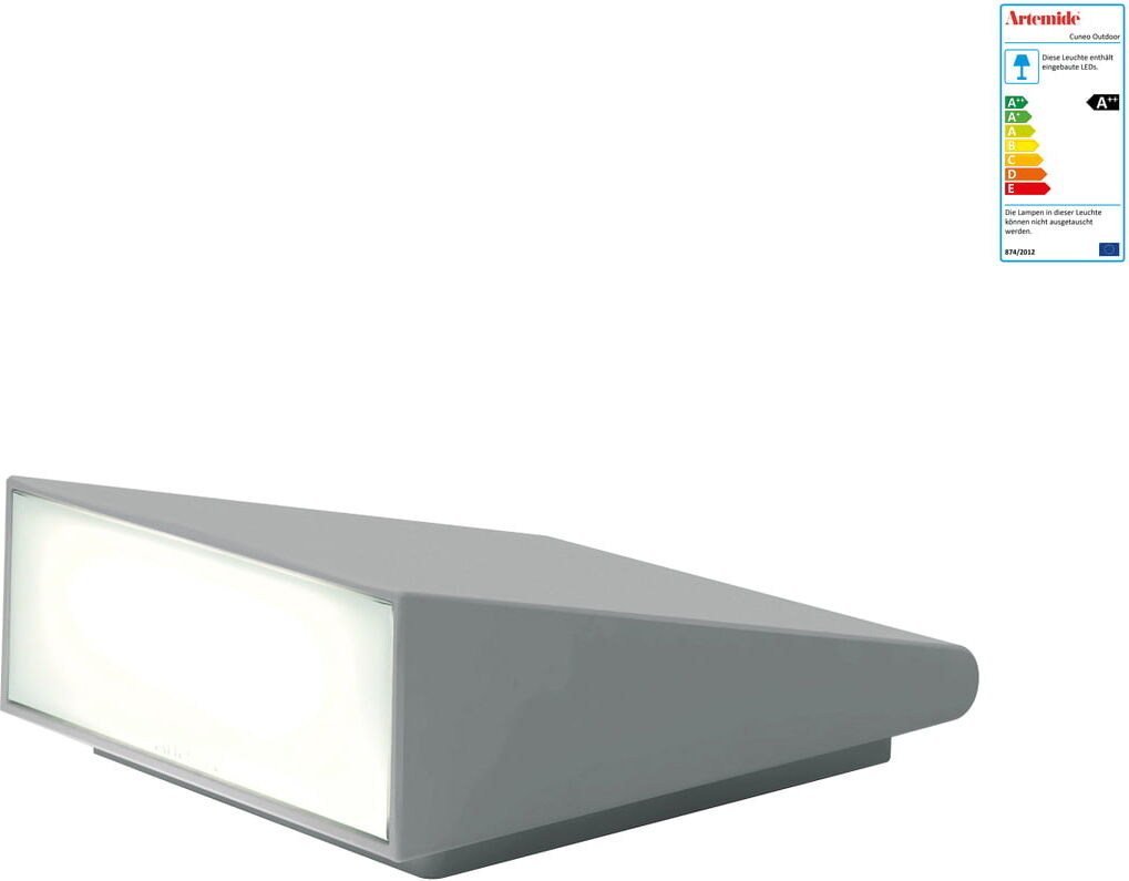 Artemide - Cuneo Outdoor LED-Wandleuchte, grau / weiß