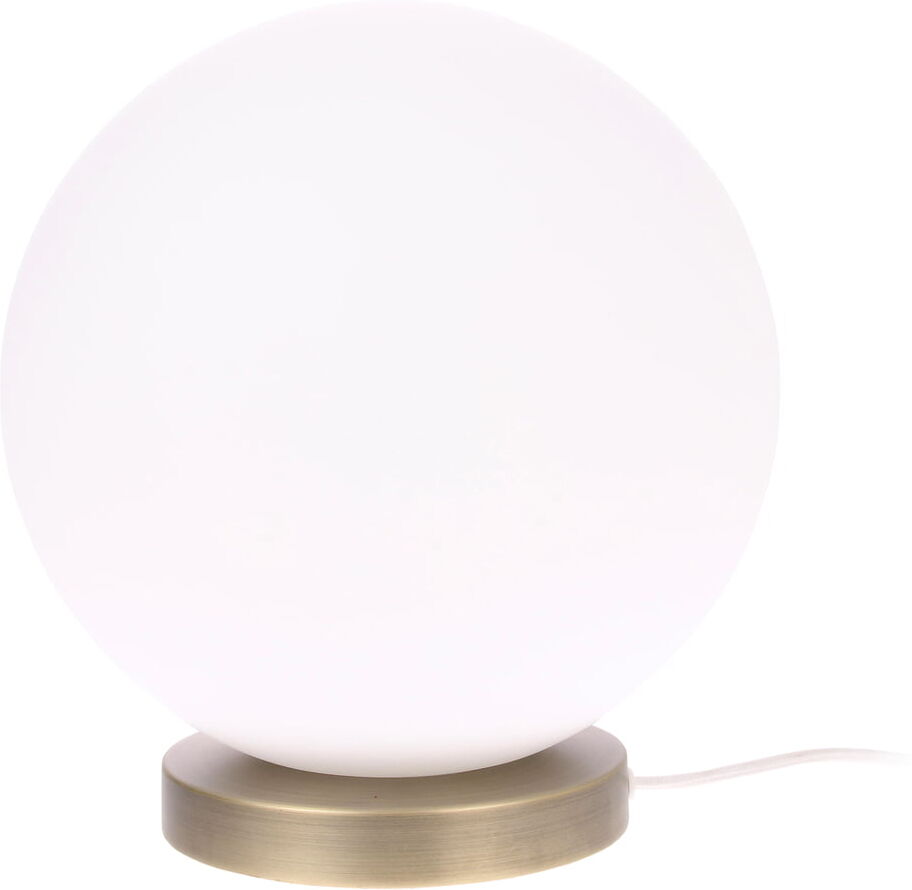 HKliving - Ball Tischleuchte, L, Ø 30 cm, weiß / messing HKliving - Ball Tischleuchte, L, Ø 30 cm, weiß / messing