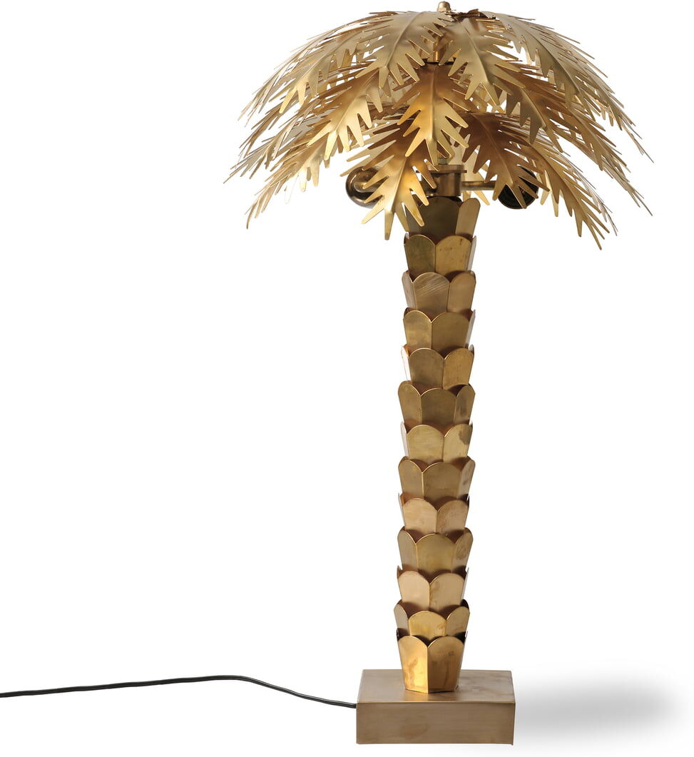 HKliving - Palm Tischleuchte, H 68 cm, messing