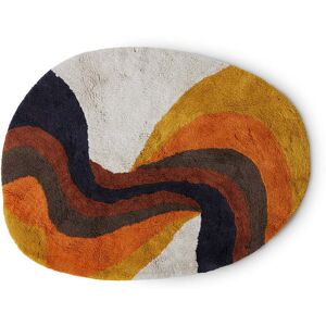 HKliving - Retro swirl Badematte, 90 x 120 cm, bunt