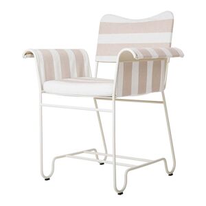 Gubi - Tropique Outdoor Dining Chair, classic white semi matt / Leslie Stripe Limonta (40)