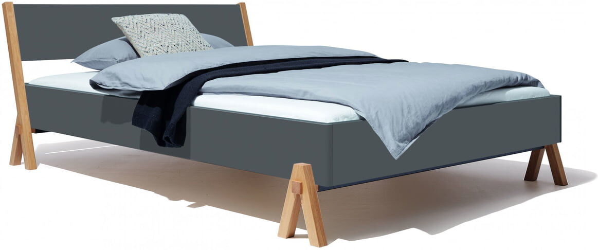 Müller Möbelwerkstätten - Boq Bett, 140 x 200 cm, Eiche / anthrazitgrau (RAL 4500) Müller Möbelwerkstätten - Boq Bett, 140 x 200 cm, Eiche / anthrazitgrau (RAL 4500)