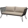 Bloomingville - Mundo Sofa mit Kissen, schwarz / beige