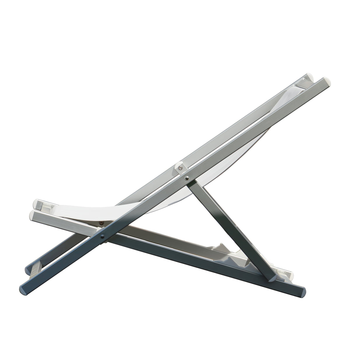 Jan Kurtz - Rimini Deckchair, Aluminium / weiß