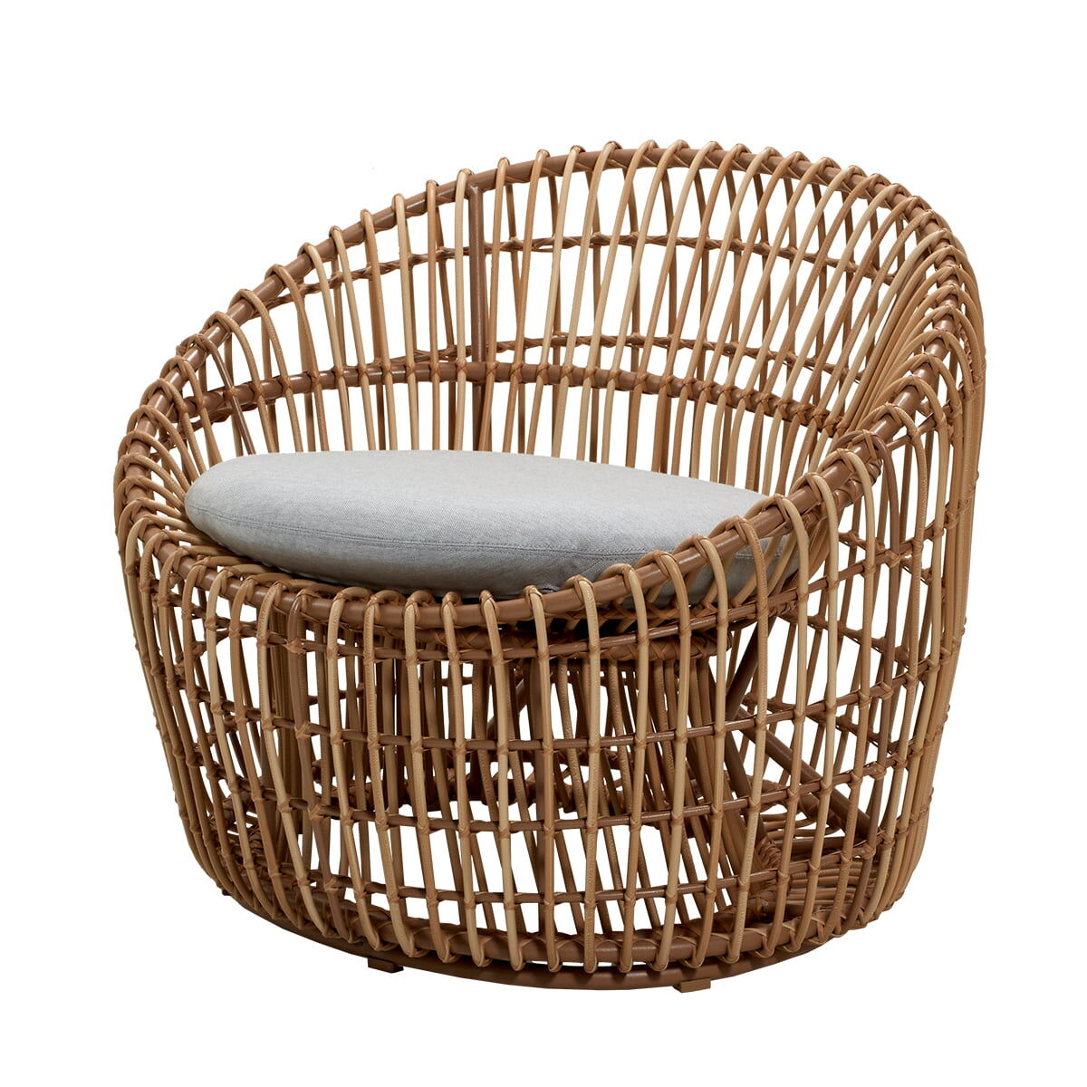 Cane-line - Nest Round Sessel Outdoor, natur / hellgrau Cane-line - Nest Round Sessel Outdoor, natur / hellgrau