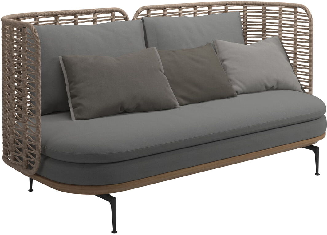 Gloster - Mistral Sofa 2-Sitzer, grau