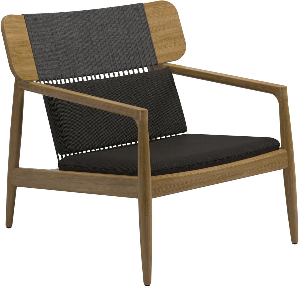 Gloster - Archi Lounge Sessel, Teak / schwarz