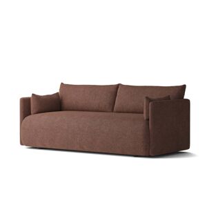 Audo - Offset Sofa, 2-Sitzer, bordeaux (Audo Bouclé 08)