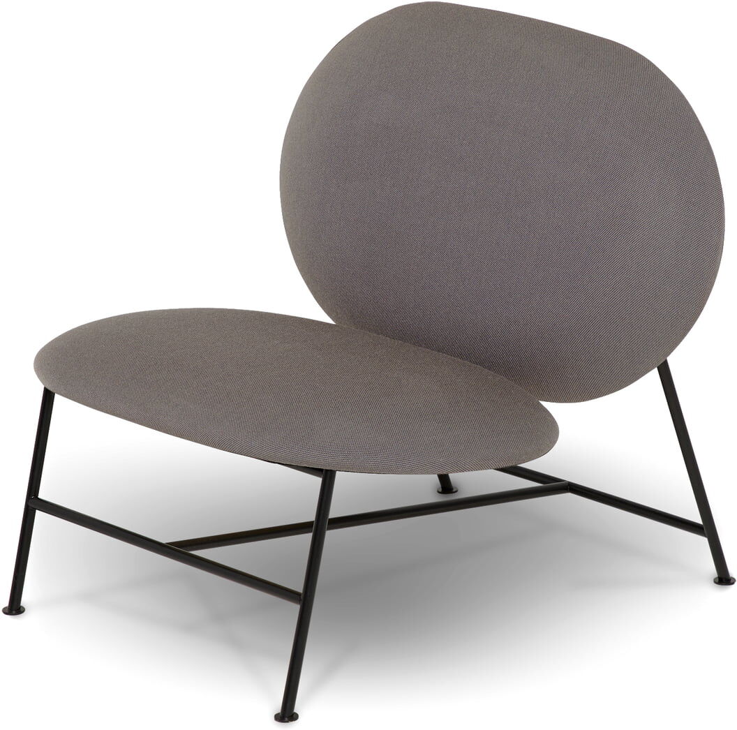 Northern - Oblong Lounge Chair, schwarz / grau (Brusvik 05)