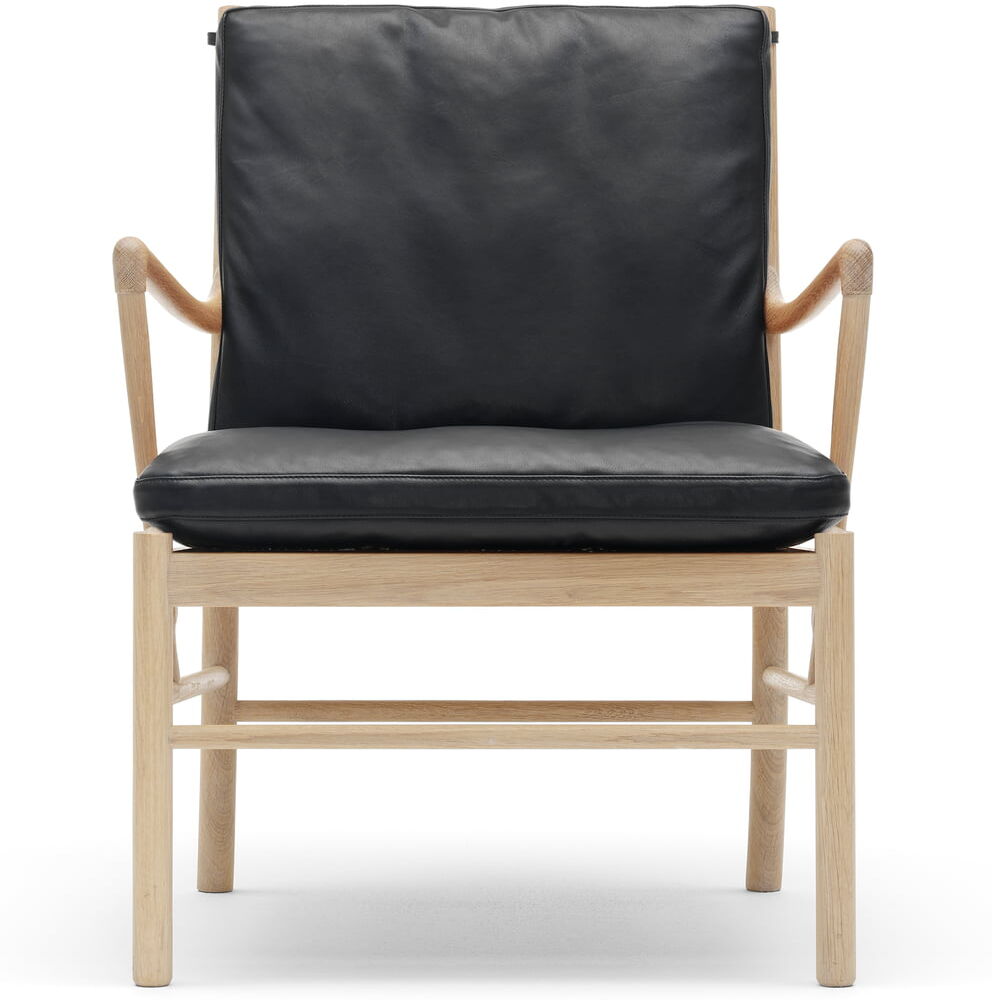 Carl Hansen - OW149 Colonial Chair, Eiche geseift / Leder Schwarz (SIF 98)