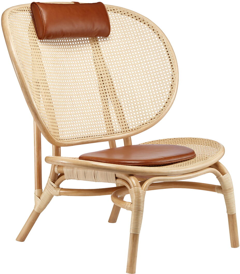 NORR11 - Nomad Lounge Sessel, Natur / cognac