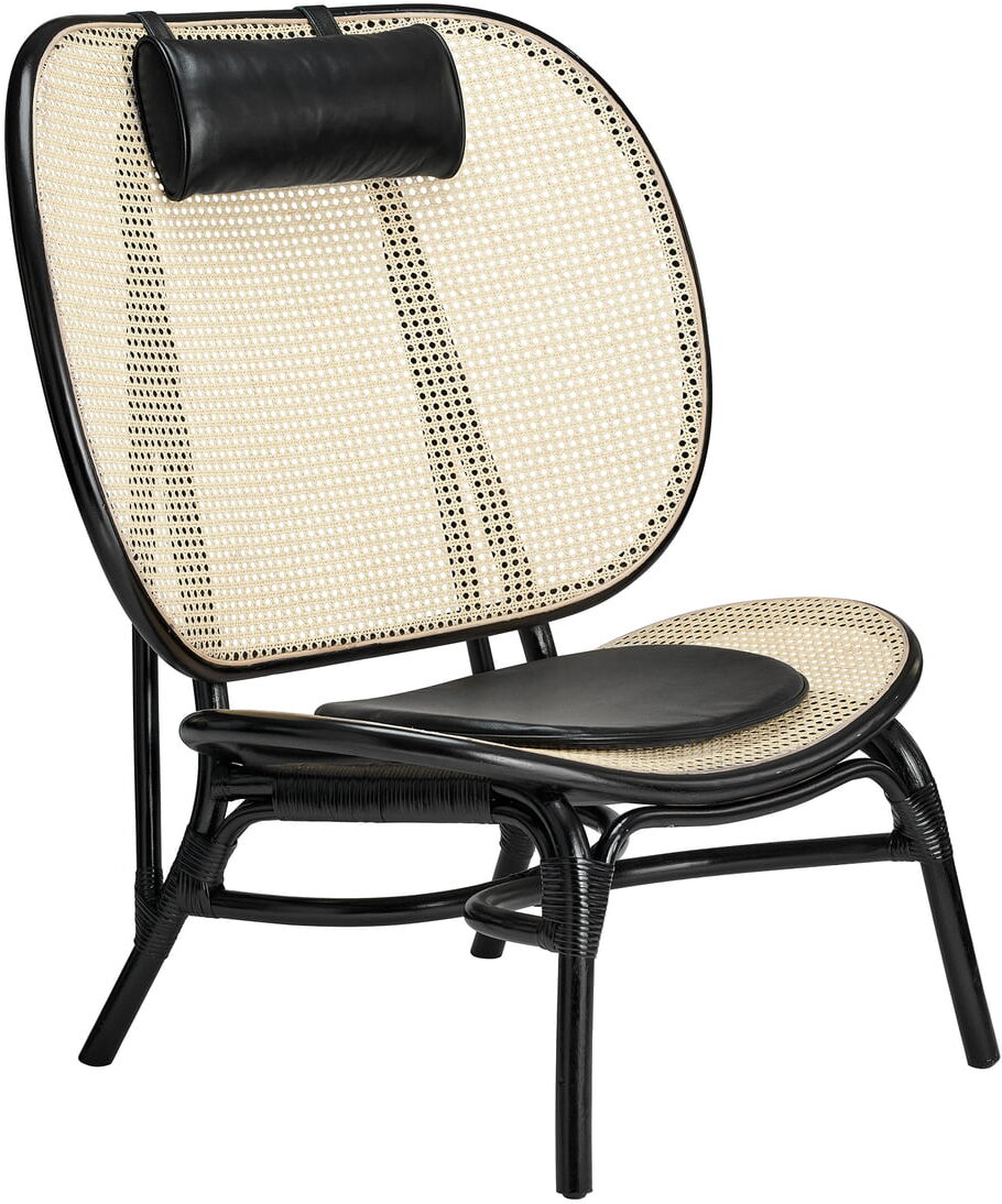 NORR11 - Nomad Lounge Sessel, Natur / schwarz