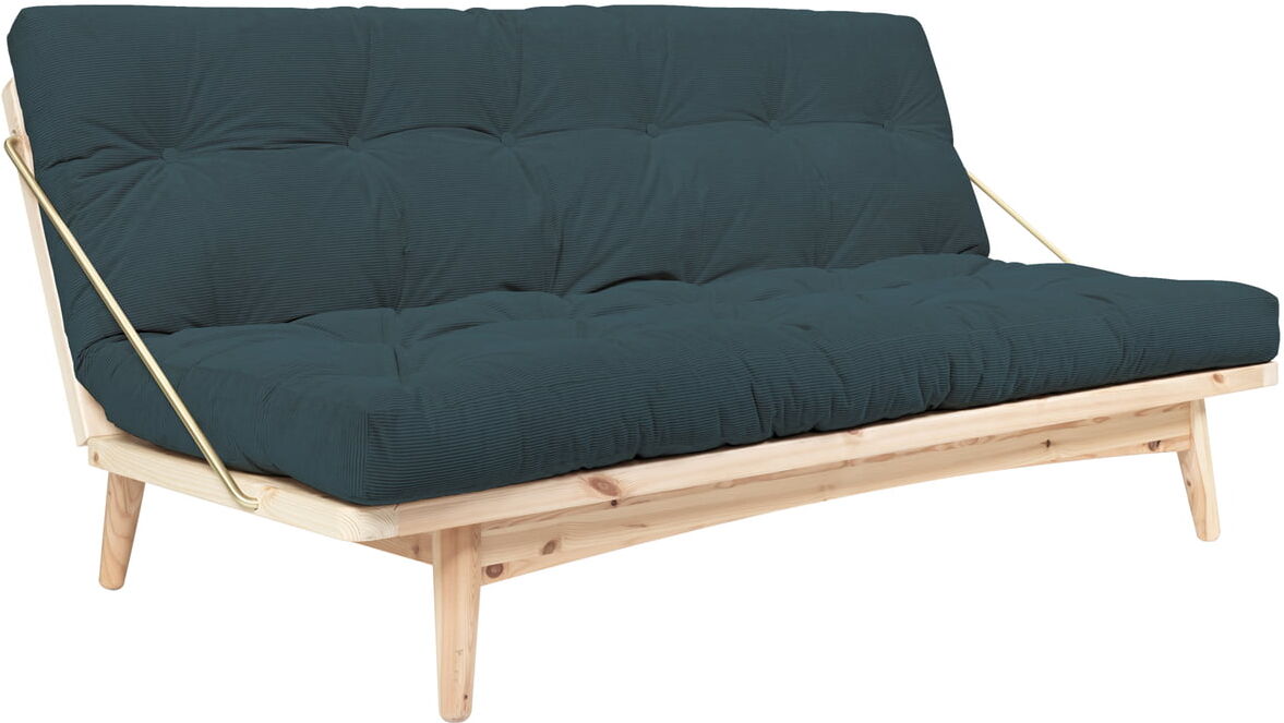 KARUP Design - Folk Schlafsofa 130 cm, Kiefer klar lackiert / Cord pale blue (513)