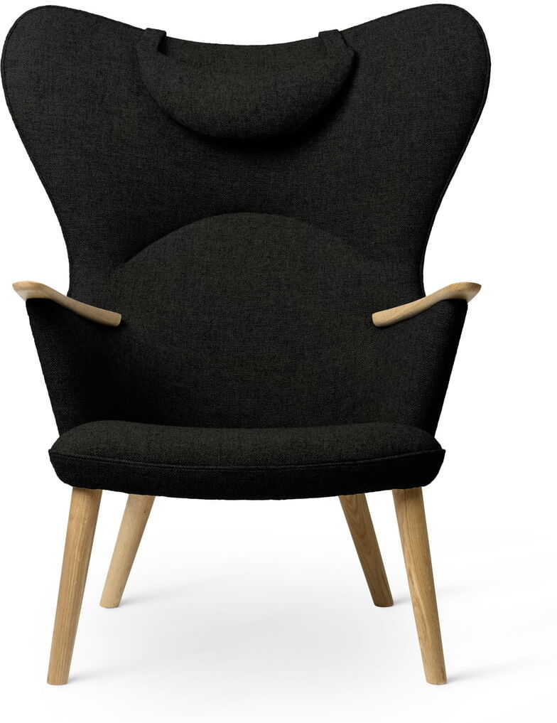 Carl Hansen - CH78 Mama Bear Lounge Chair, Eiche geölt / dunkelgrün (Fiord 0991)