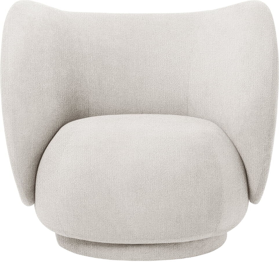 ferm LIVING - Rico Lounge Chair, Bouclé off-white