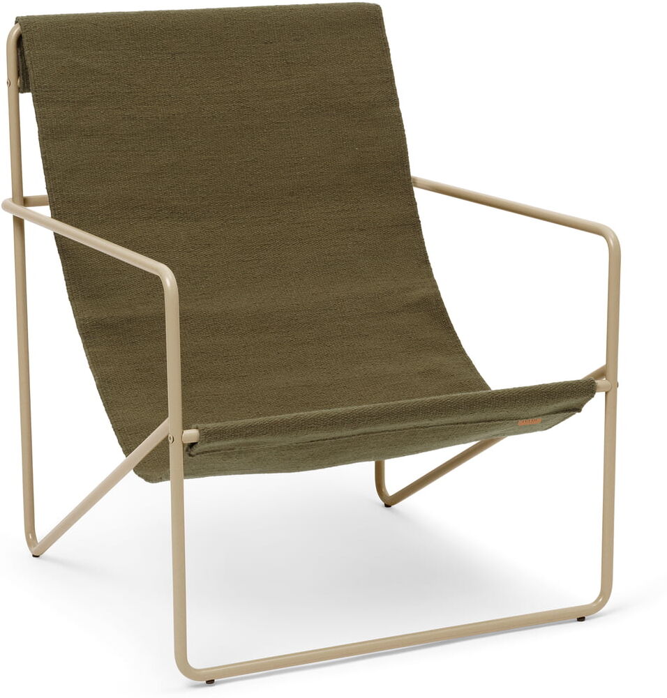 ferm LIVING - Desert Lounge Chair, cashmere / olive