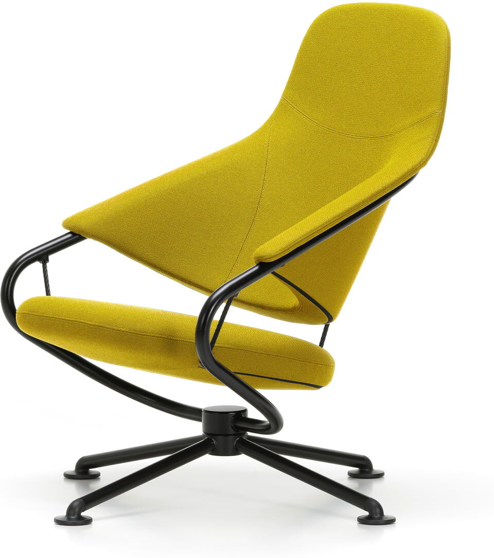 Vitra - Citizen Highback, limette-curry / tiefschwarz