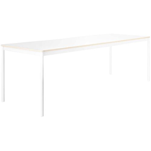 Muuto - Base Table 190 x 85 cm, weiß / Sperrholzkante