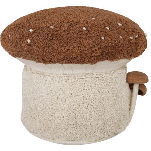 Lorena Canals - Fliegenpilz Pouf, Ø 45 x 35 cm, toffee / natur