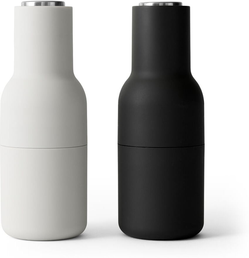 MENU - Bottle Salz- und Pfeffermühlen Set, ash / carbon (Edelstahldeckel)