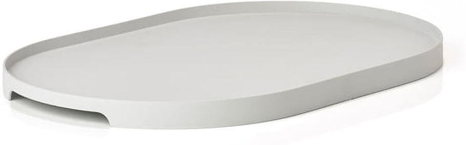 Zone Denmark - Singles Metall-Tablett oval, 35 x 23 cm, warm grey