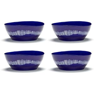 Serax - Feast Schüssel, Ø 18 cm, dunkelblau / weiß gestreift (4er-Set)