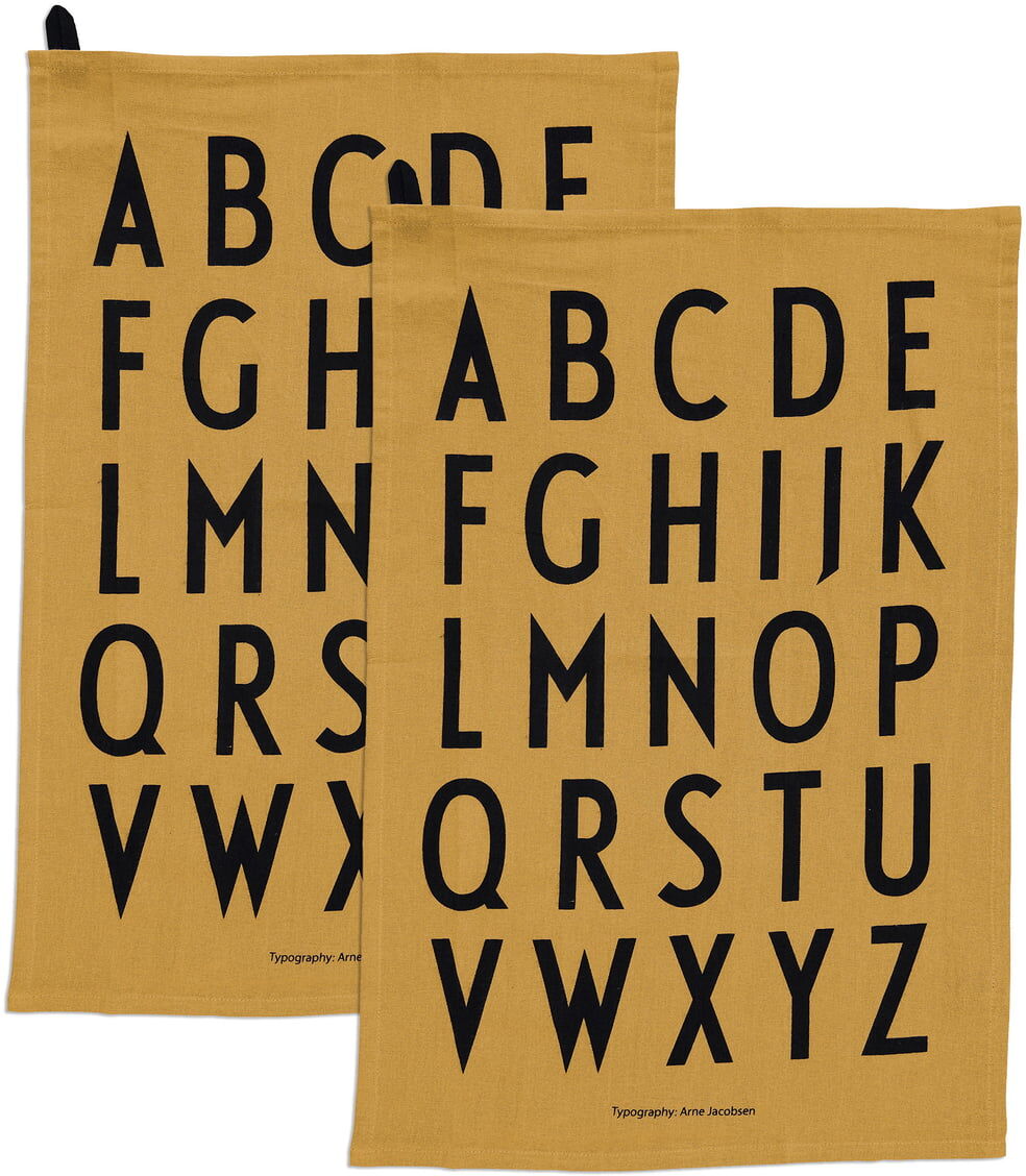 Design Letters - Classic Geschirrtuch, honig (2er-Set)