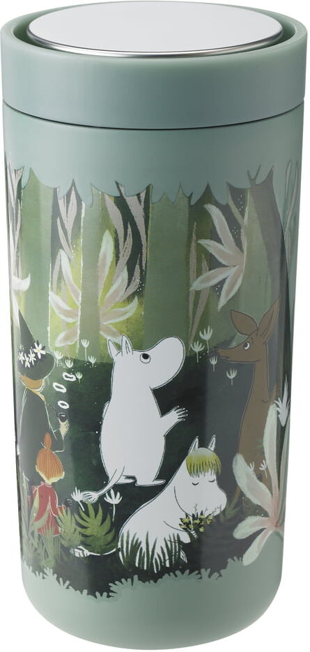 Stelton - To Go Click Moomin 0,4 l, doppelwandig, soft dusty green