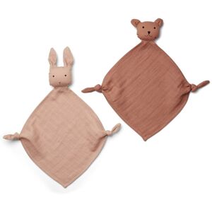 LIEWOOD - Yoko Mini Kuscheltücher, Safari, rose (2er-Set)