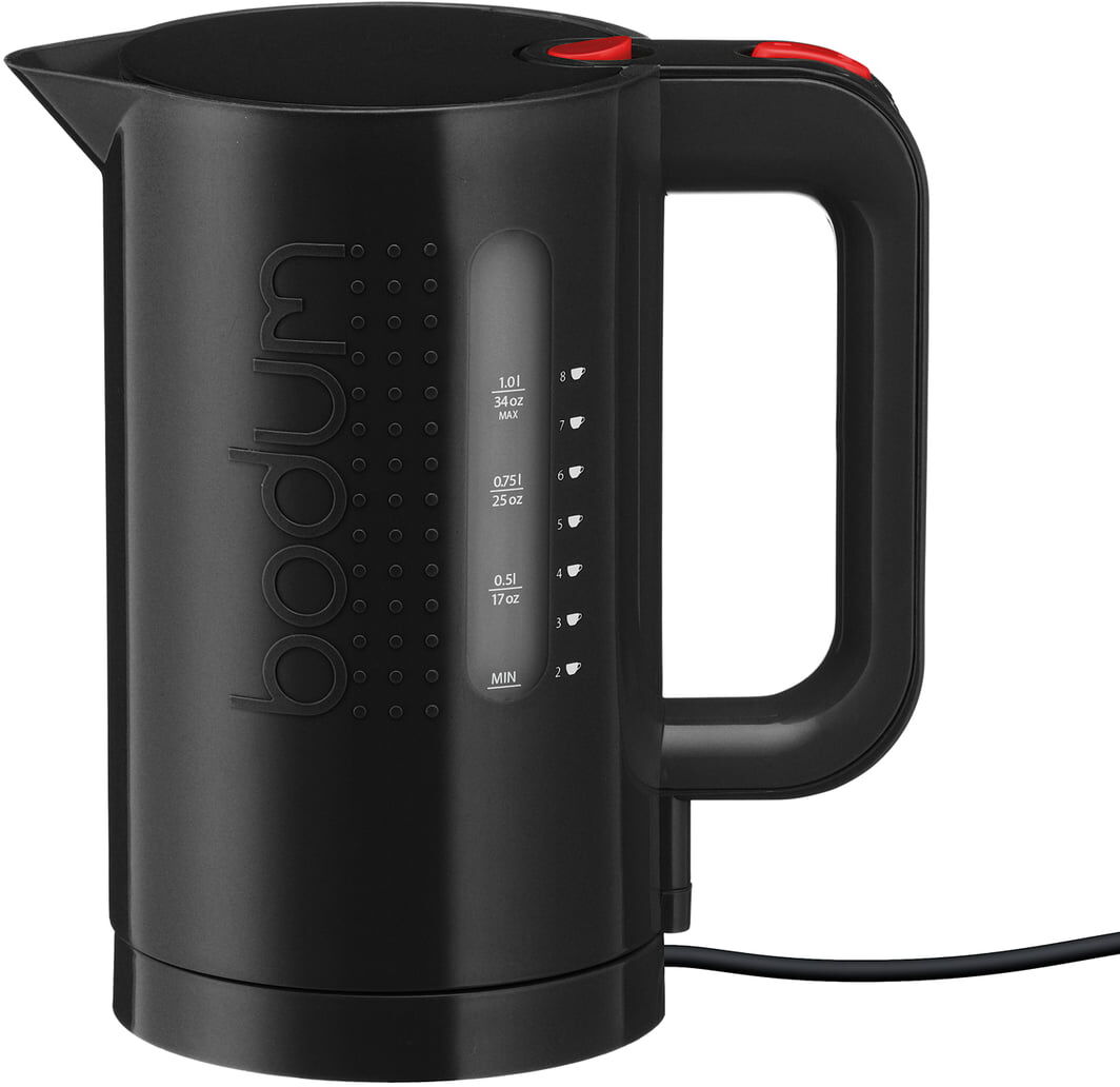 Bodum - Bistro, Elektrischer Wasserkocher, 1 l, schwarz