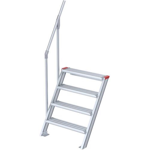 Euroline 510 Treppe 60° 800mm Stufenbreite 4 Stufen Alu gerieft