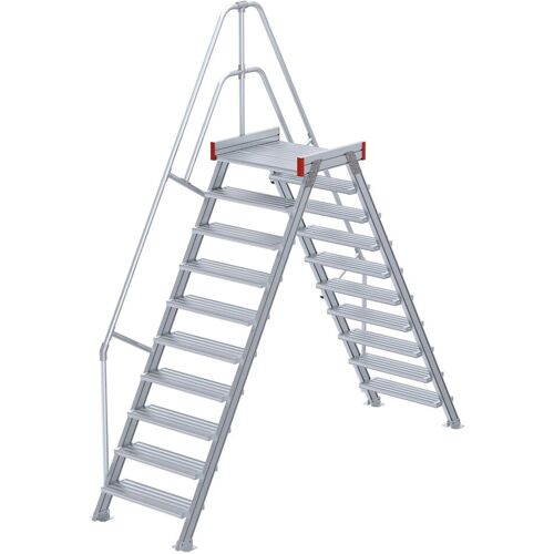 Euroline 512 Überstieg 60° 1000mm Stufenbreite 2x10 Stufen Alu gerieft