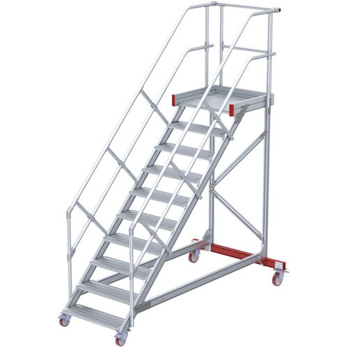 Euroline 513 Wartungsbühne 45° 600mm Stufenbreite 10 Stufen Alu gerieft