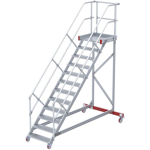 Euroline 513 Wartungsbühne 45° 1000mm Stufenbreite 12 Stufen Alu gerieft