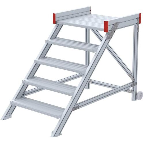 Euroline 514 Anstieg 45° 800mm Stufenbreite 5 Stufen Alu gerieft