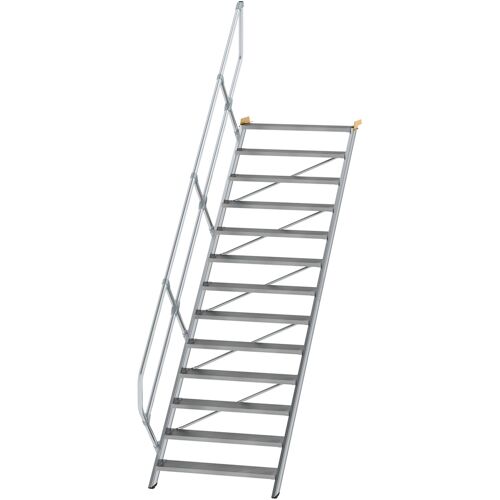 Munk Günzburger Steigtechnik MUNK Treppe 45° inkl. einen Handlauf, 1000mm Stufenbreite, 13 Stufen