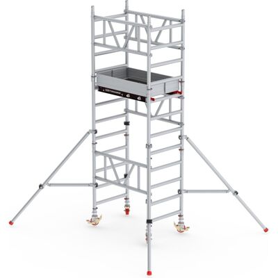 Altrex MiTower 1-Personen-Gerüst Aluminium mit Holz-Plattform 0,75x1,27m 4,20m AH Altrex MiTower 1-Personen-Gerüst Aluminium mit Holz-Plattform 0,75x1,27m 4,20m AH