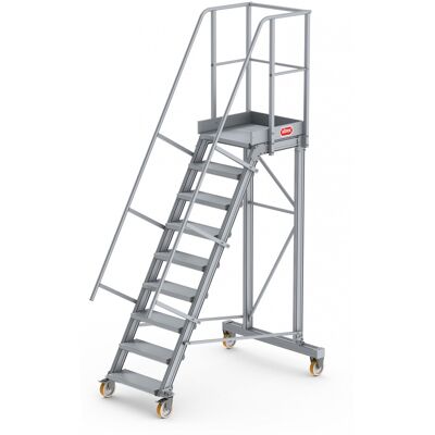 Altrex Podesttreppe fahrbar 60° 9 Stufen Altrex Podesttreppe fahrbar 60° 9 Stufen
