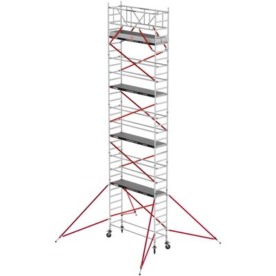 Altrex Fahrgerüst RS Tower 51 Aluminium mit Holz-Plattform 10,20m AH schmal 0,75x1,85m Altrex Fahrgerüst RS Tower 51 Aluminium mit Holz-Plattform 10,20m AH schmal 0,75x1,85m