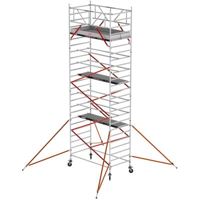 Altrex Fahrgerüst RS Tower 52 Aluminium mit Holz-Plattform 8,20m AH 1,35x1,85m Altrex Fahrgerüst RS Tower 52 Aluminium mit Holz-Plattform 8,20m AH 1,35x1,85m