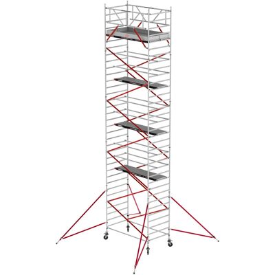 Altrex Fahrgerüst RS Tower 52 Aluminium mit Holz-Plattform 11,20m AH 1,35x1,85m Altrex Fahrgerüst RS Tower 52 Aluminium mit Holz-Plattform 11,20m AH 1,35x1,85m